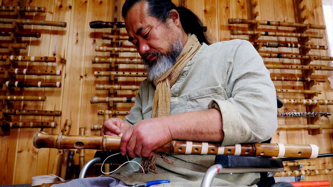 one year wait, Korean traditional bamboo flute making process