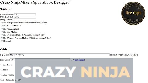 Add This to Your Sportsbetting Arsenal- How to use the CrazyNinjaMike Sportsbook Devigger