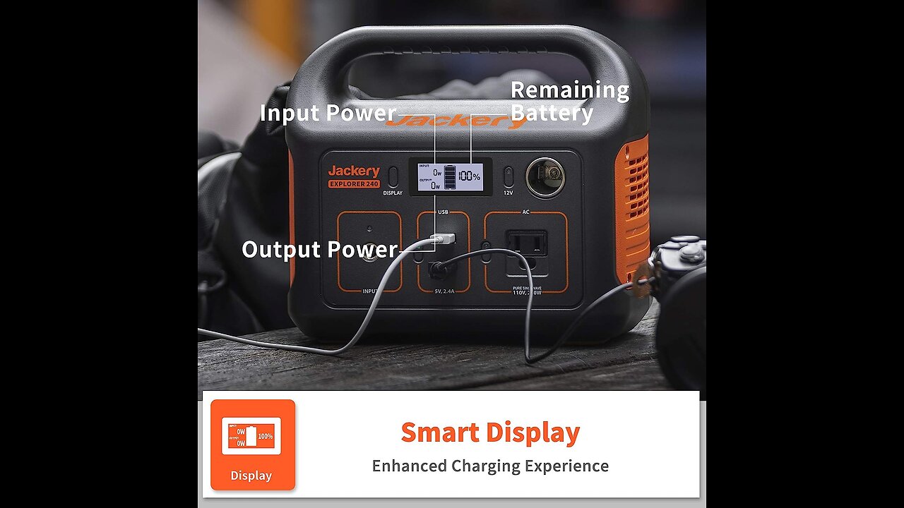 Jackery Portable Power Station Explorer 240, 240Wh Backup Lithium Battery, 110V200W Pure Sine...