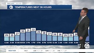 Metro Detroit Forecast: Morning snow showers; brighter afternoon