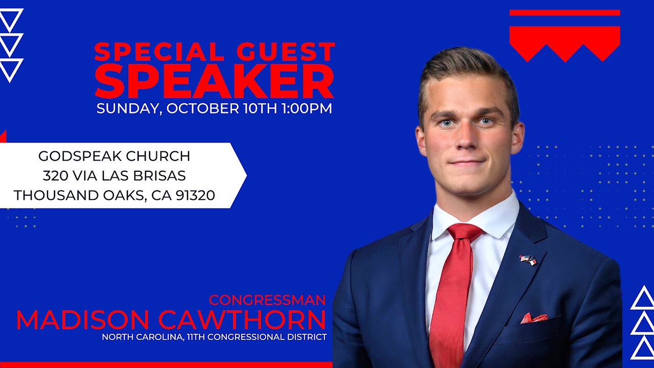 (Interview) Special Guest Congressman Madison Cawthorn - Upcoming In Person Event!