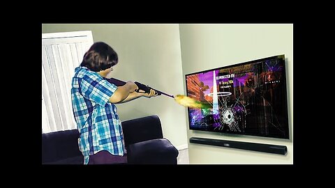 Kid SHOOTS tv after dad TURNS OFF WIFI.. (Fortnite)