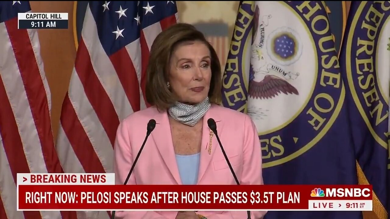 After Passing $3.5 Trillion Plan Pelosi Says Biden Wants To Do More