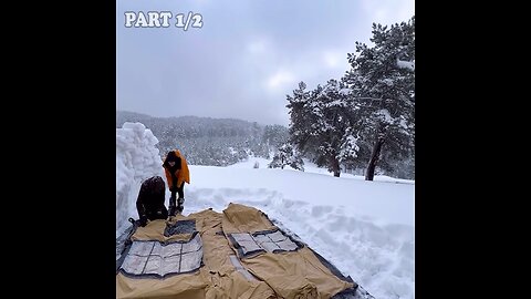 Camping in Snowstorm