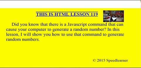 HTML Lesson 119