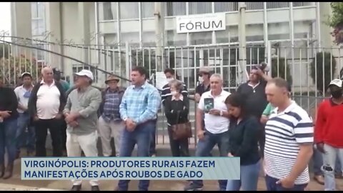 Virginópolis: produtores rurais fazem manifestações após roubos de gado