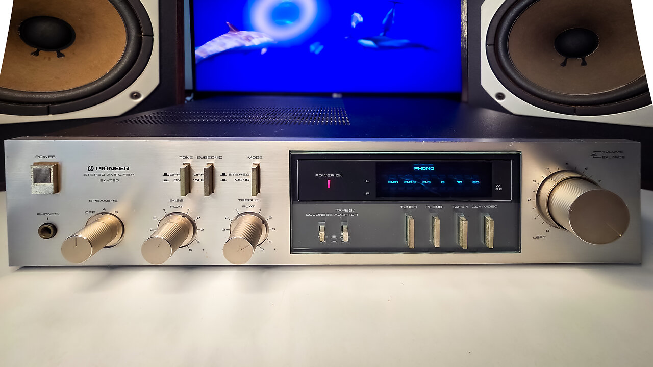 PIONEER SA-720 BLUE LINE VINTAGE RETRO STEREO TEST