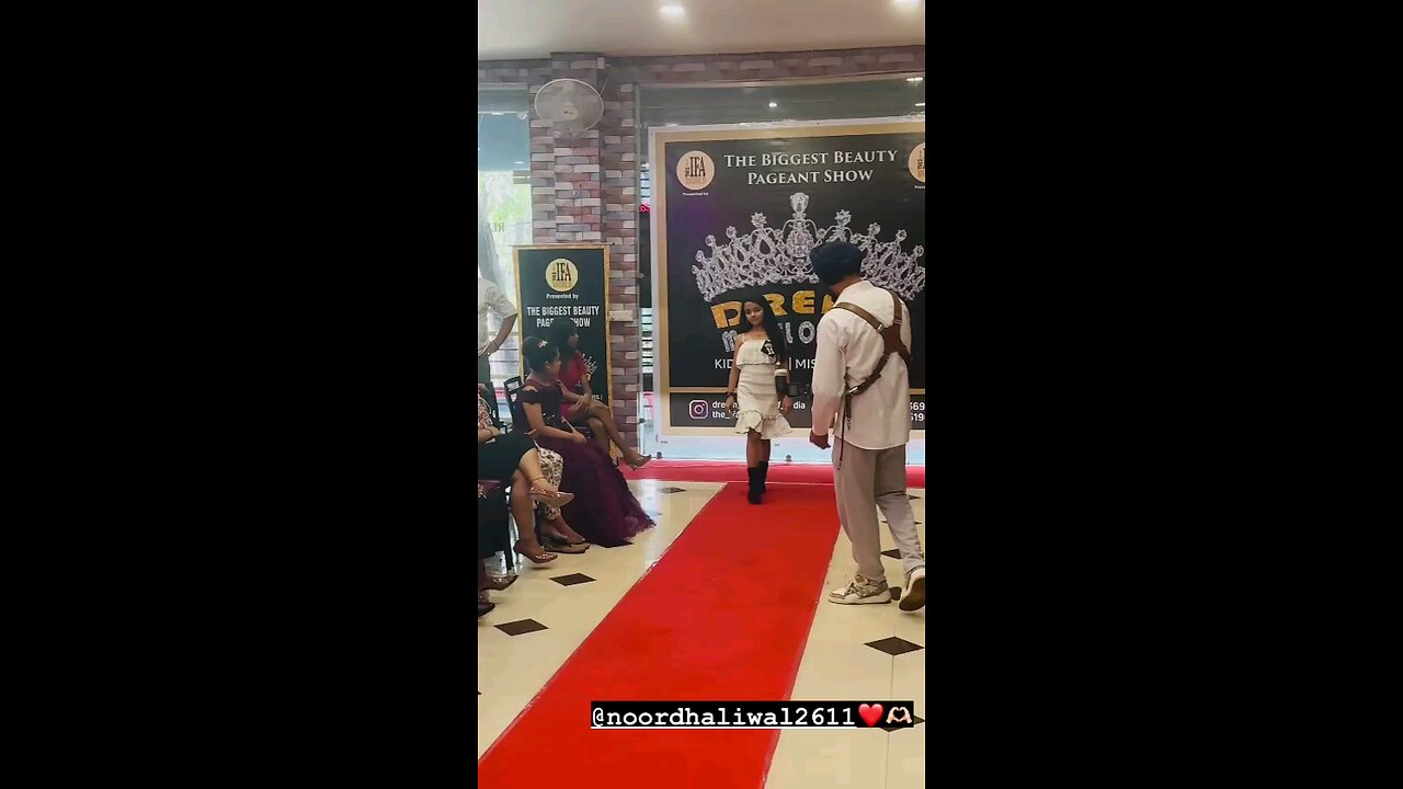 my first modeling on red carpet