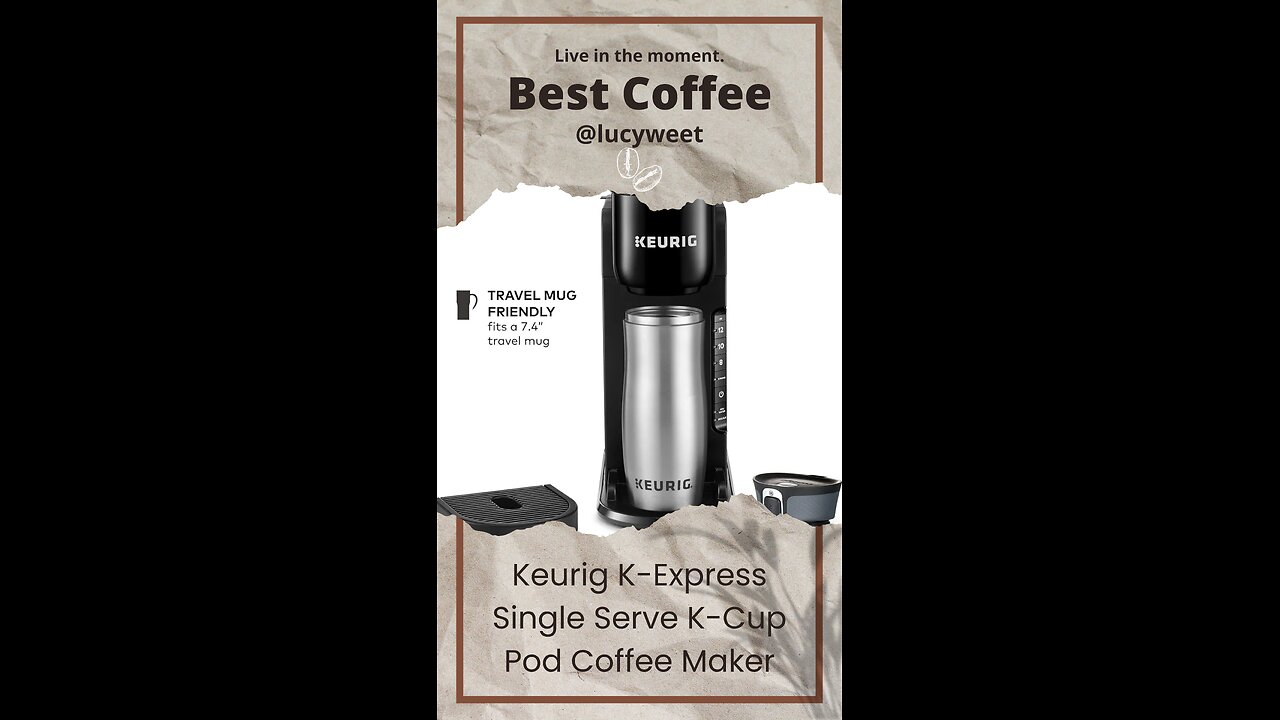 Keurig K-Express Single Serve – Convenient, Fast Brewing with Strong Flavor & Travel Mug