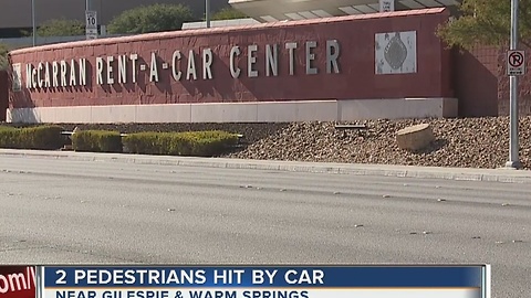 Car strikes employee and pedestrian at McCarran Rent-A-Car