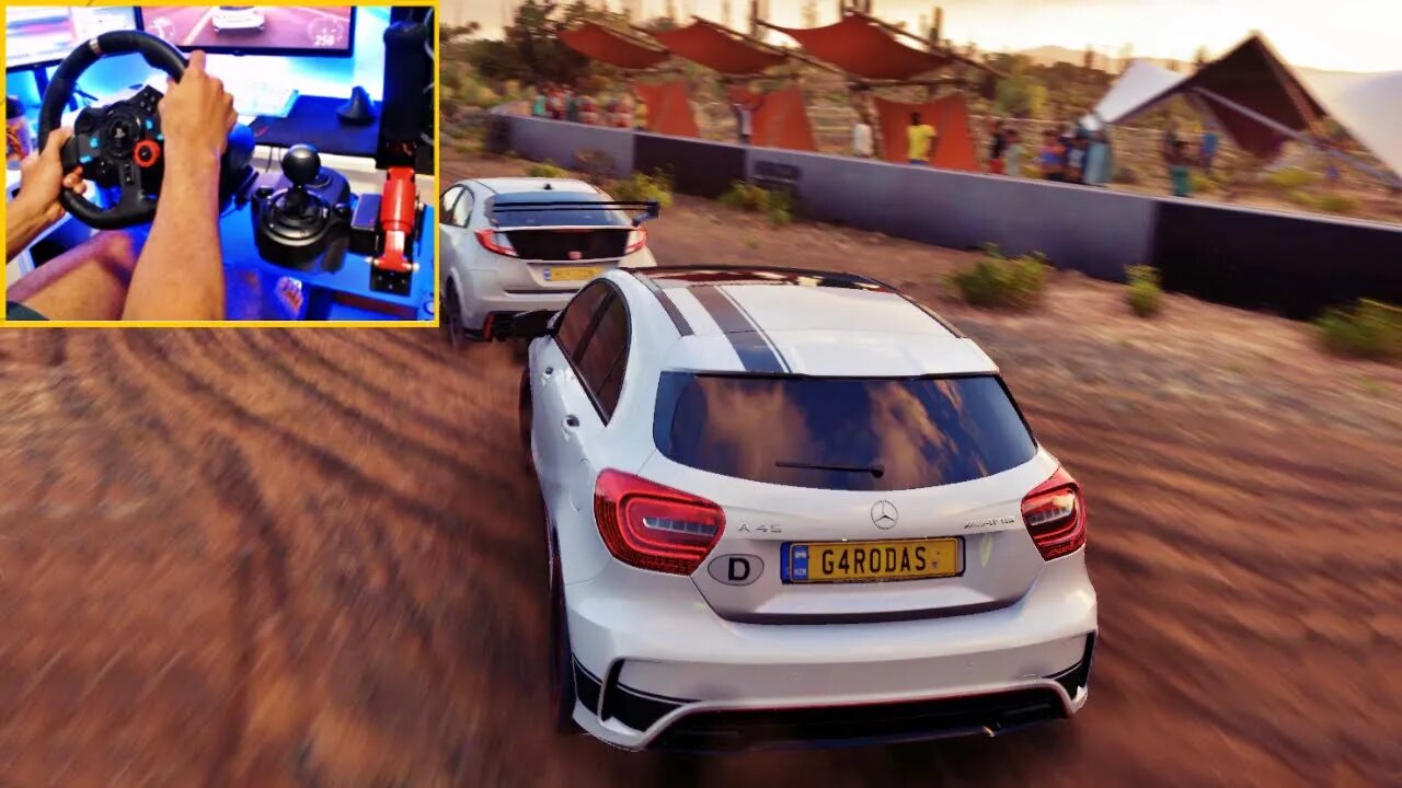 FORZA HORIZON 5 Steering Wheel G29 MERCEDES BENZ A 45 AMG 2013 GAMEPLAY RACING