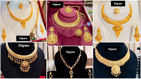 18 to 50 Gram Gold Necklace Designs!! Gold Necklace Designs