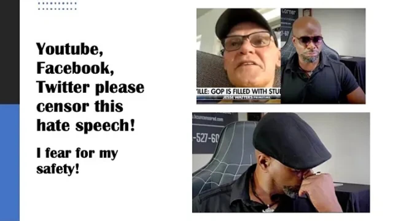 I fear I'm in danger from the lefts hate speech