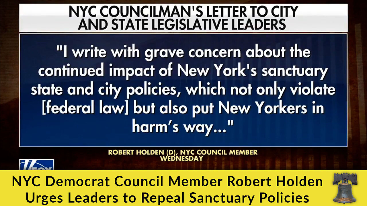 NYC Democrat Council Member Robert Holden Urges Leaders to Repeal Sanctuary Policies