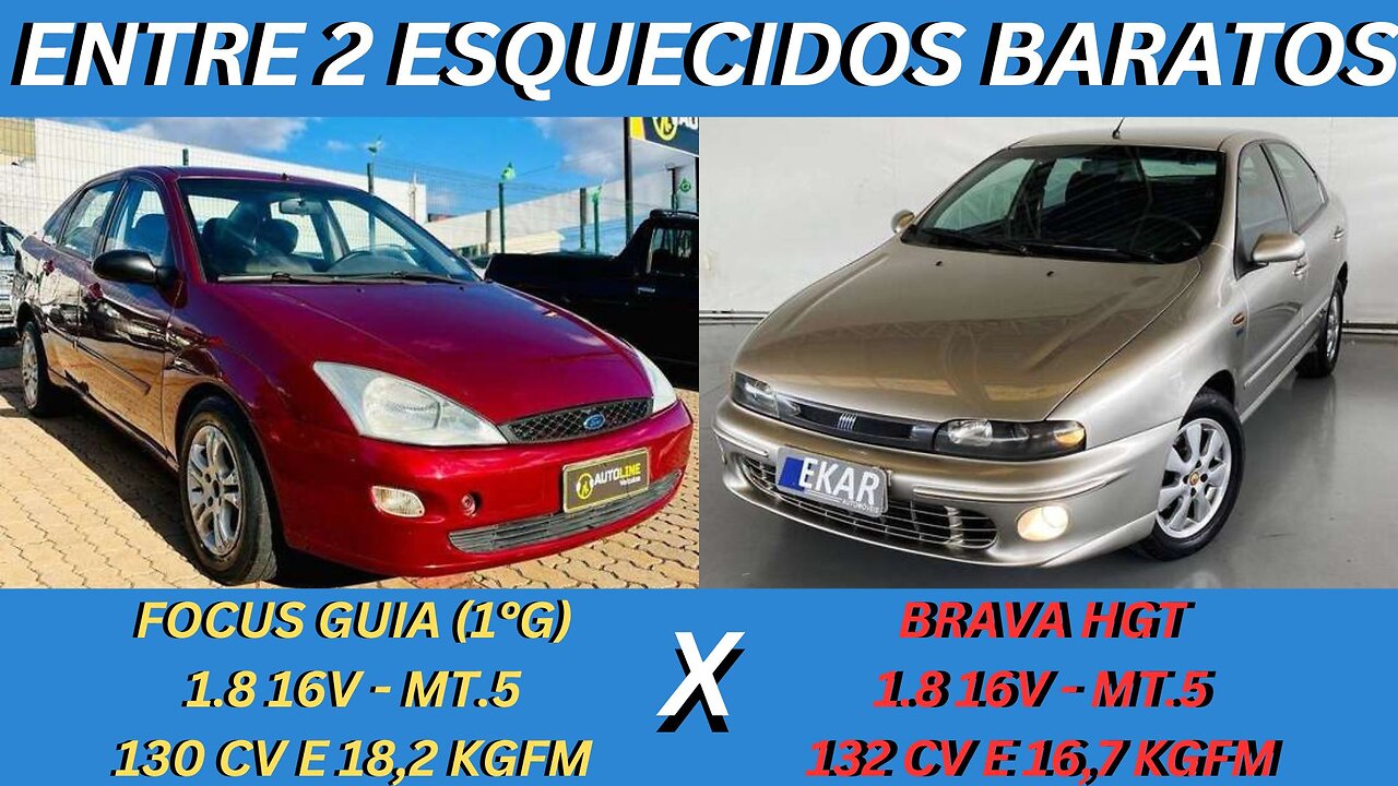 ENTRE 2 CARROS - FORD FOCUS (1°G) X FIAT BRAVA - COMPLETOS E NÃO PAGAM MAIS IPVA