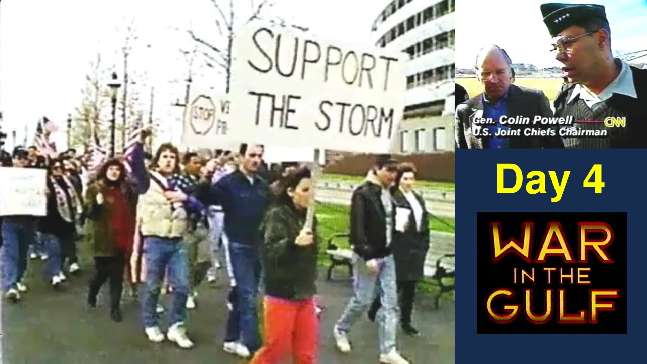 Vintage CNN - Iraq War Day 4 - News Hour - Jan19-91 (6:00PM EST)