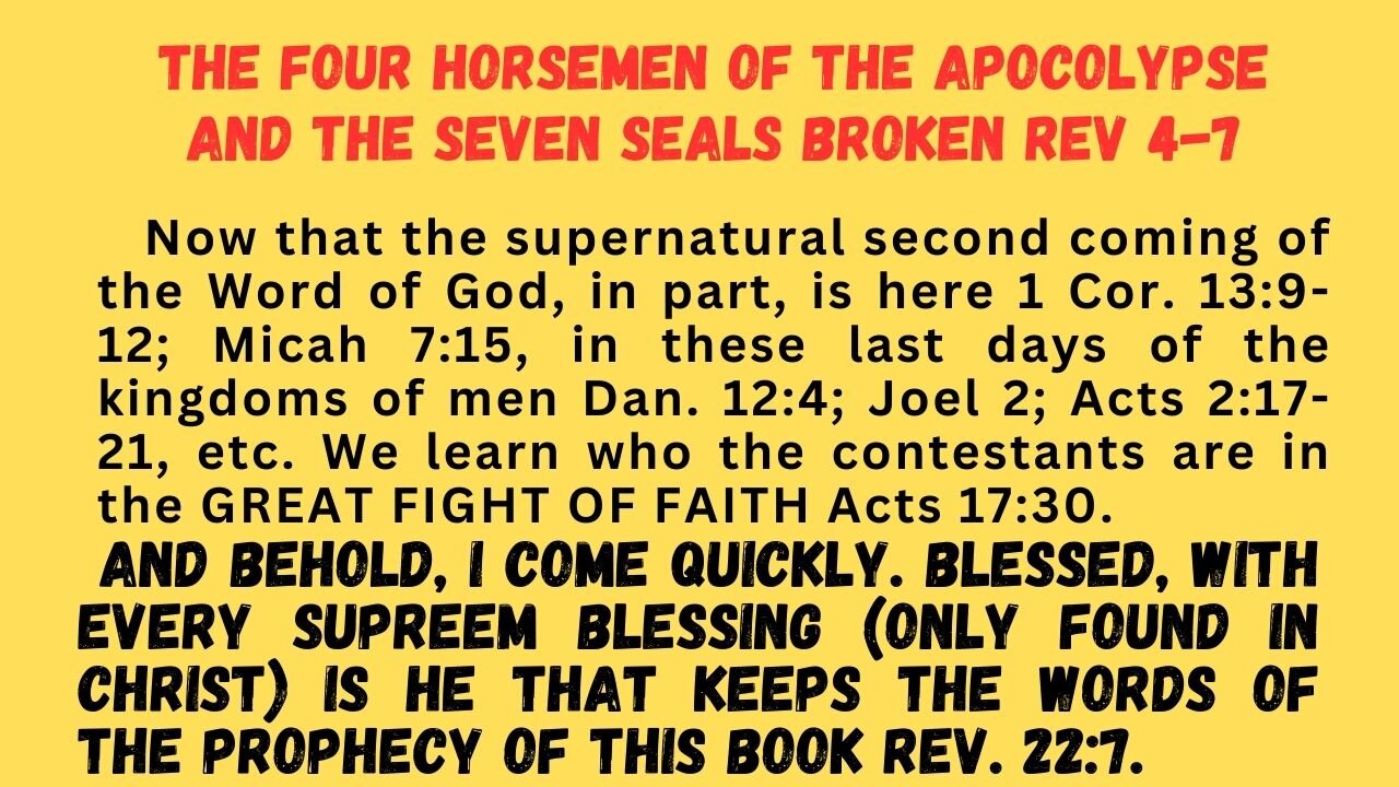 Matt 5- 7 The promised Second Coming of the Word of God 2 Pet. 3.