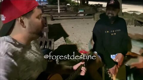 Brazilian Brothers jamming out on the beach.