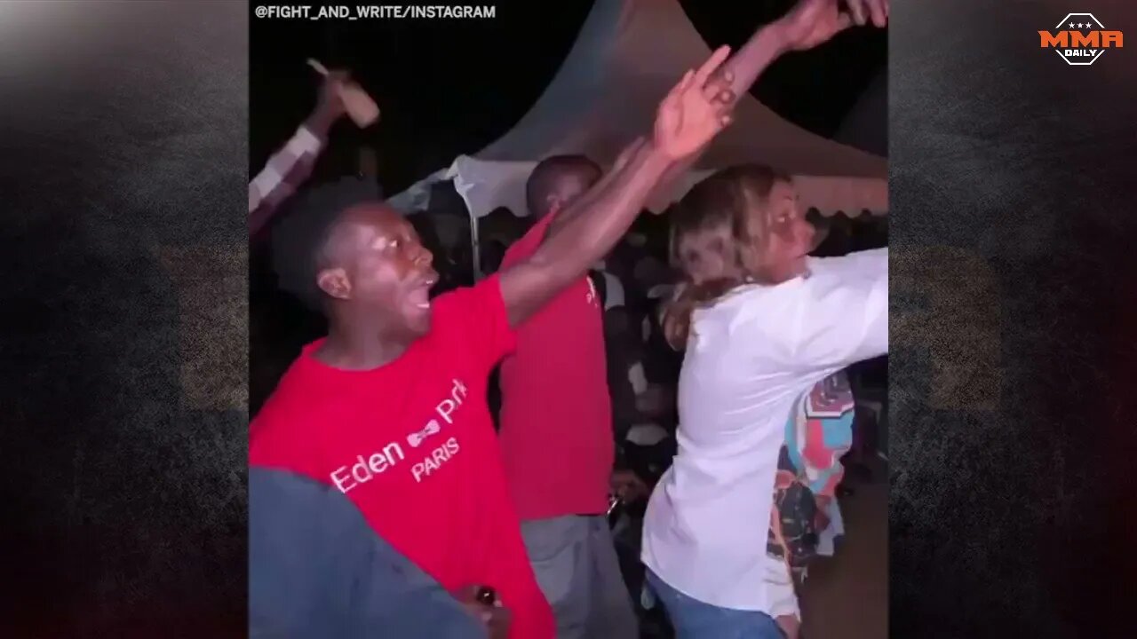 Francis Ngannou’s hometown of Batié, Cameroon erupts at the moment he became a UFC world champion.