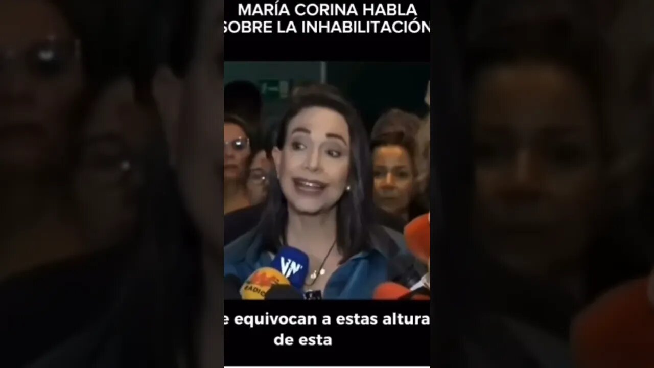 MARÍA CORINA MACHADO HABLA SOBRE RUMORES DE LAS INTENCIONES DEL RÉGIMEN DE MADURO DE INHABILITARLA