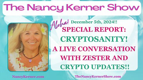 Special Report: CryptoSanity! A Live Conversation with Zester & Crypto Updates!!