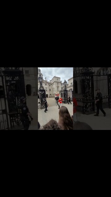 changing of the guard gates close fire testing #horseguardsparade