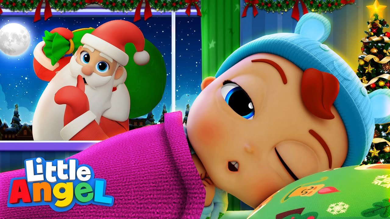 Yes Yes Go To Sleep On Christmas Eve | Little Angel Kids Songs & Nursery Rhymes