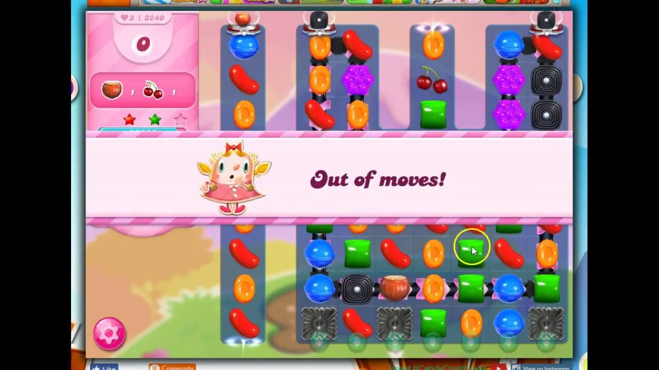 Candy Crush Level 3240 Talkthrough, 16 Moves 0 Boosters