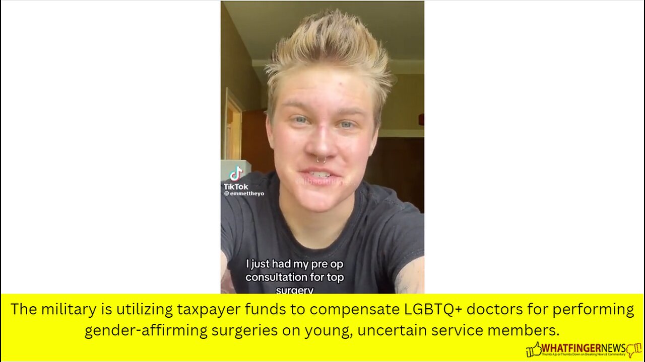 The military is utilizing taxpayer funds to compensate LGBTQ+ doctors for performing