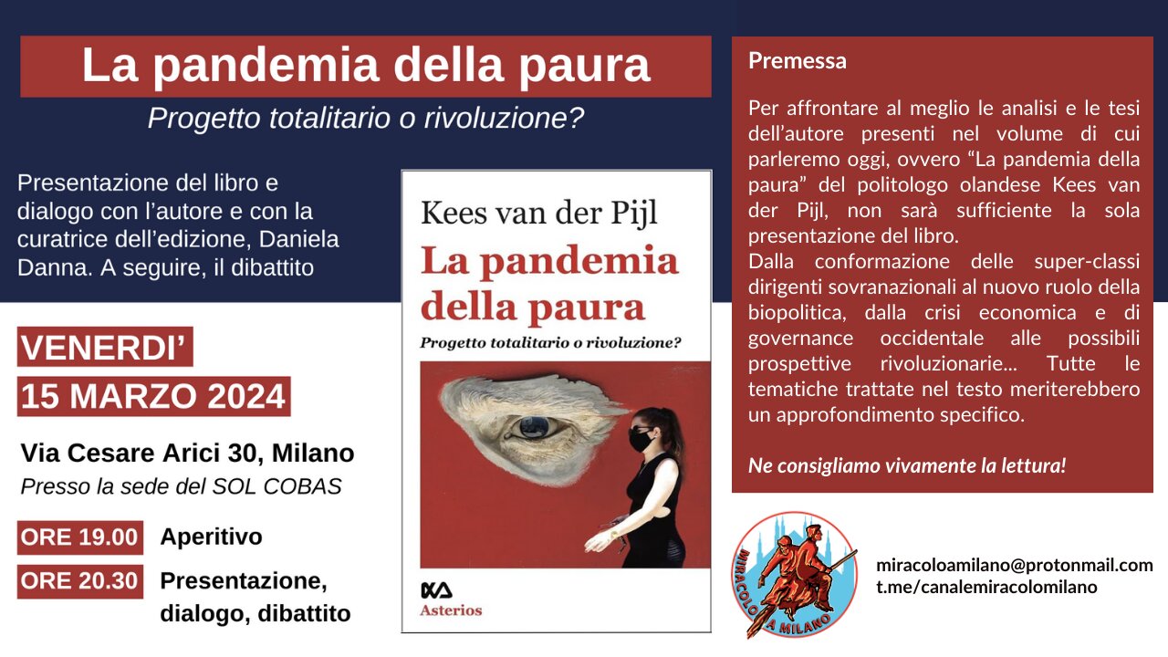 La pandemia della paura - Progetto totalitario o rivoluzione