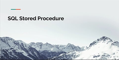 SQL Stored Procedure Tutorial