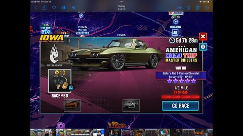 Csr2 Eddie's Rod & Custom Chevrolet Corvette C2 'XP-63' prize car