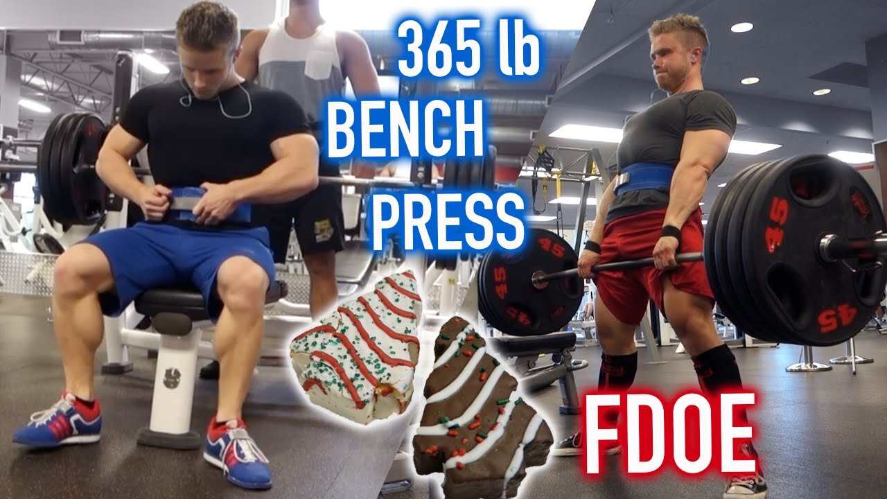 BULKING Full Day of Eating / Intra-Workout Nutrition / 365 lb Bench