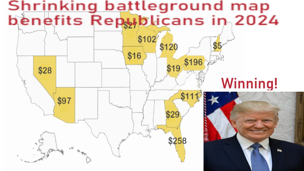 Shrinking battleground map benefits Trump in 2024