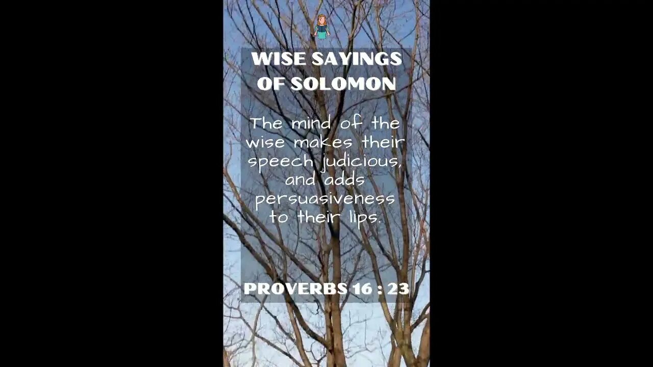 Proverbs 16:23 | NRSV Bible | Wise Sayings of Solomon