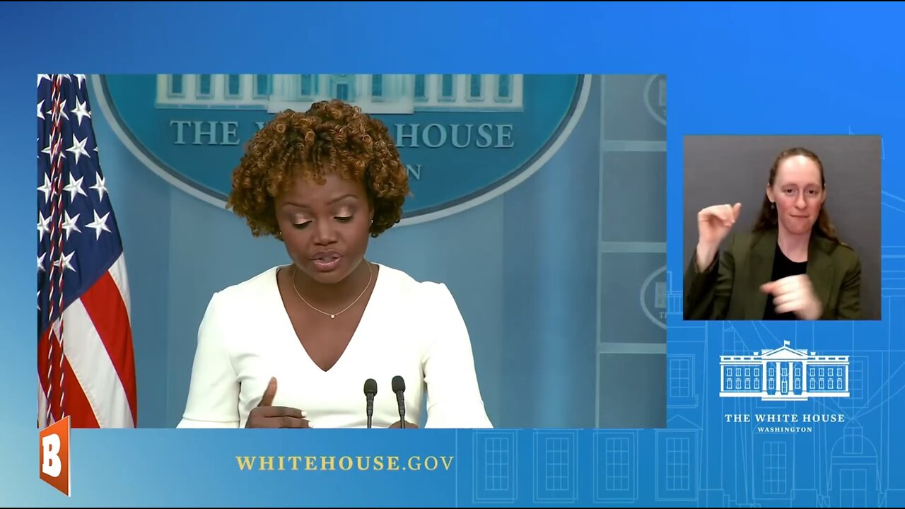 WH Press Secretary Karine Jean-Pierre speaking with reporters...