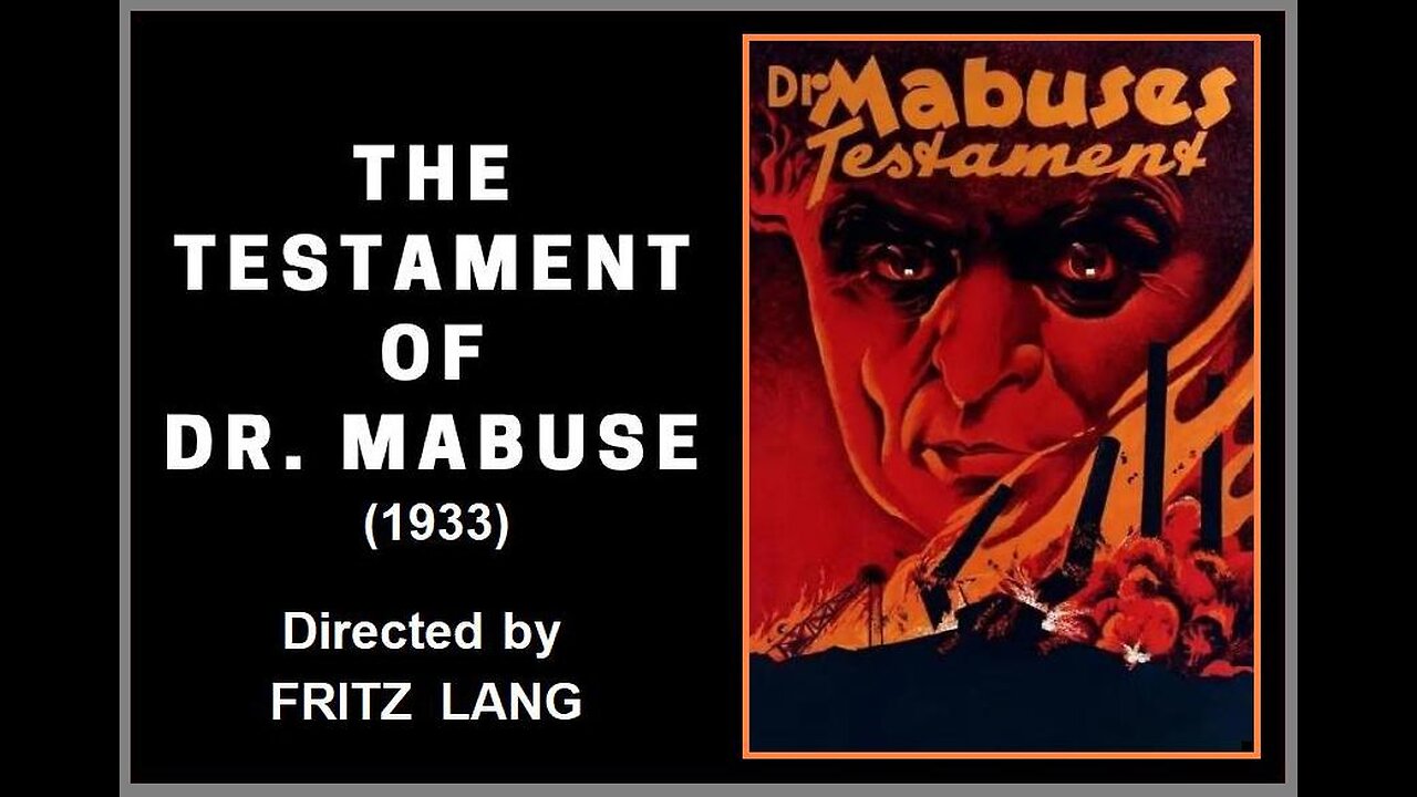 THE TESTAMENT OF DR. MABUSE 1933 Fritz Lang's Sound Sequel to Dr Mabuse Silent FIlm FULL MOVIE in HD