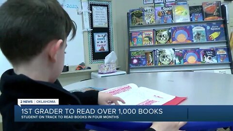 1st Grader to Read Over 1,000 Books