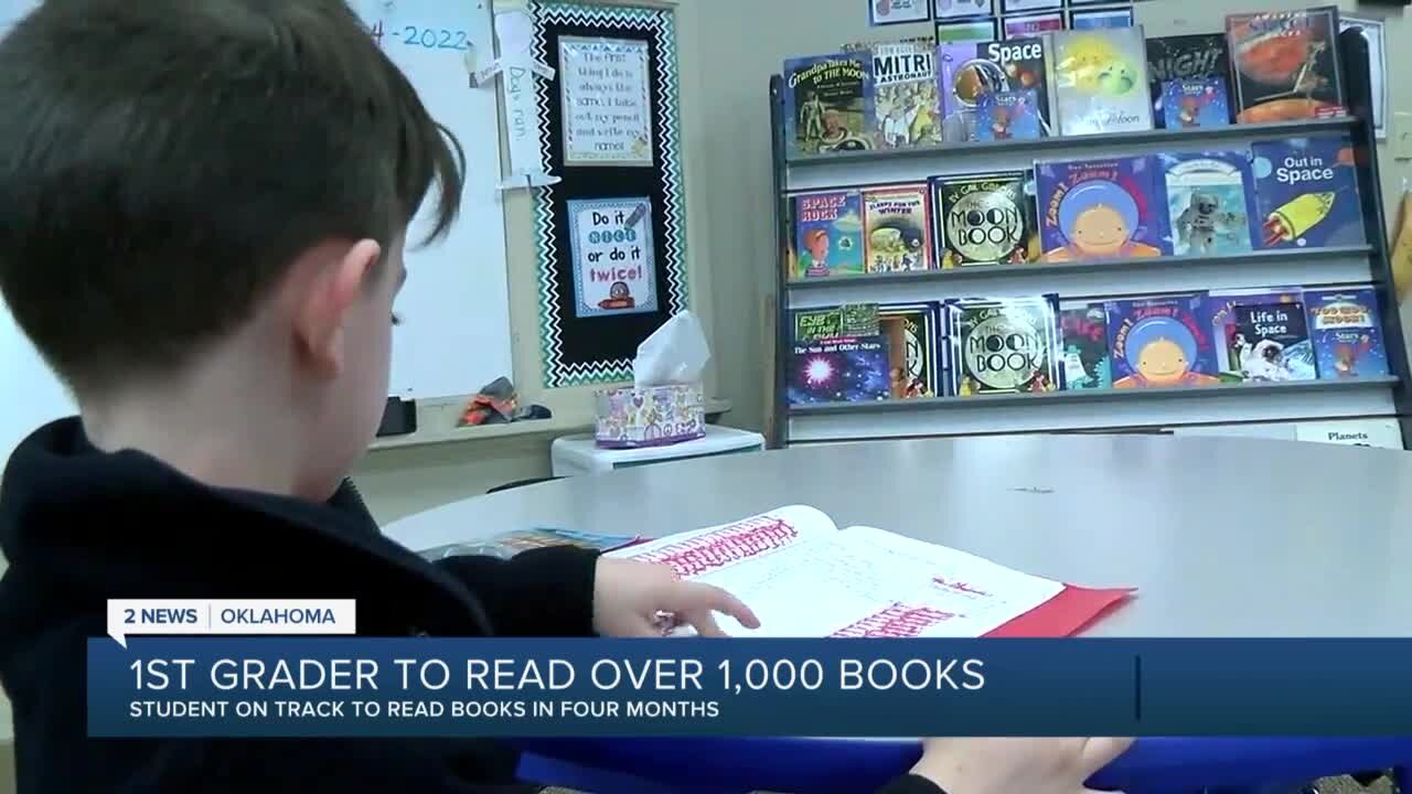 1st Grader to Read Over 1,000 Books