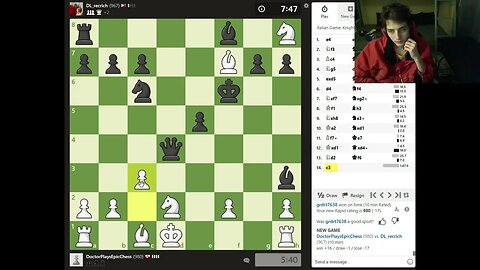 Online Rated Chess Match #15 On PC With Live Commentary