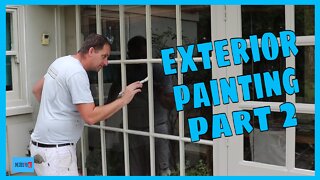 Exterior painting part 2. Painting a french window.