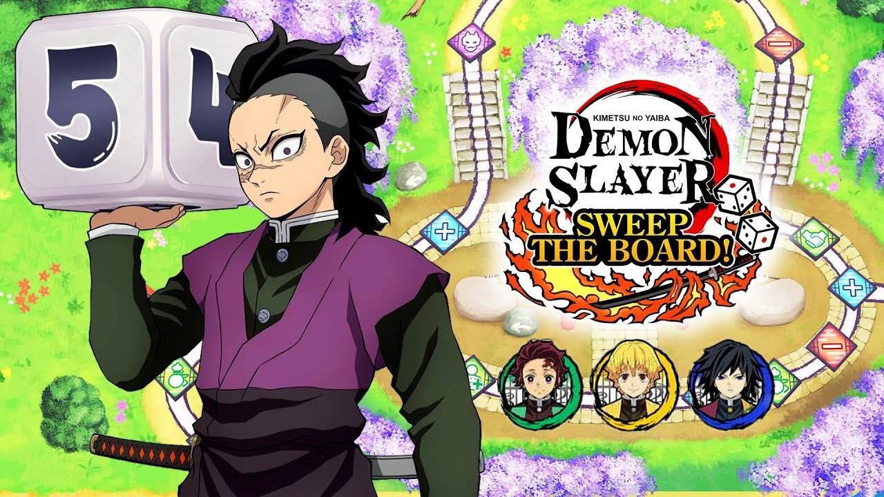 🔴 LIVE DEMON SLAYER KIMETSU NO YAIBA SWEEP THE BOARD! 🎲 ANIME MARIO PARTY GAME!