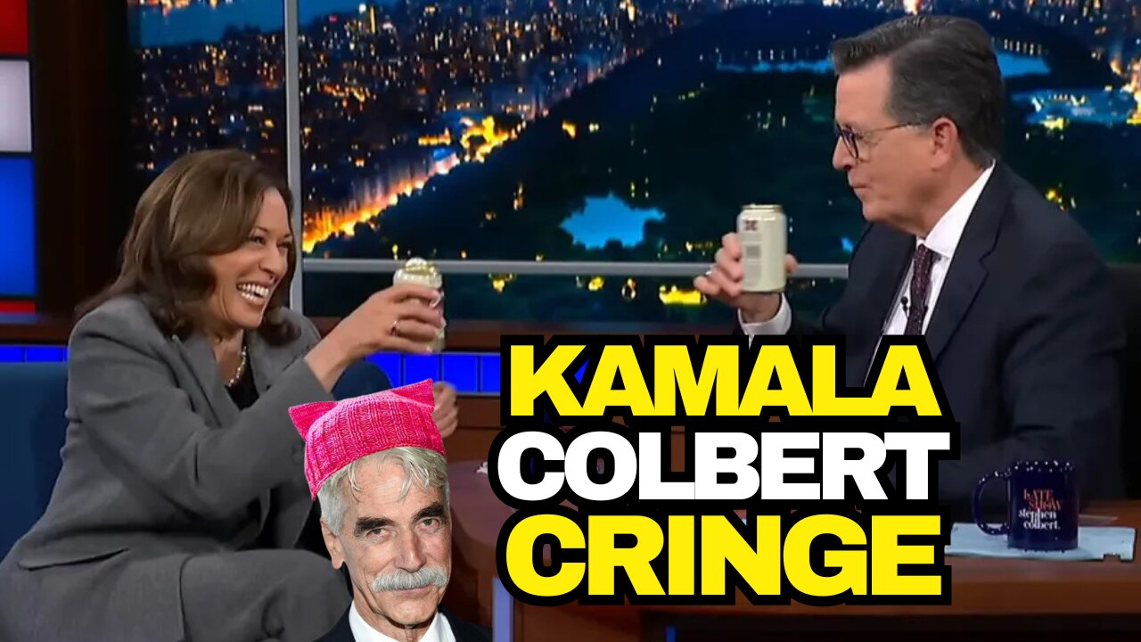 CRINGE KAMALA HARRIS Interview With Stephen Colbert