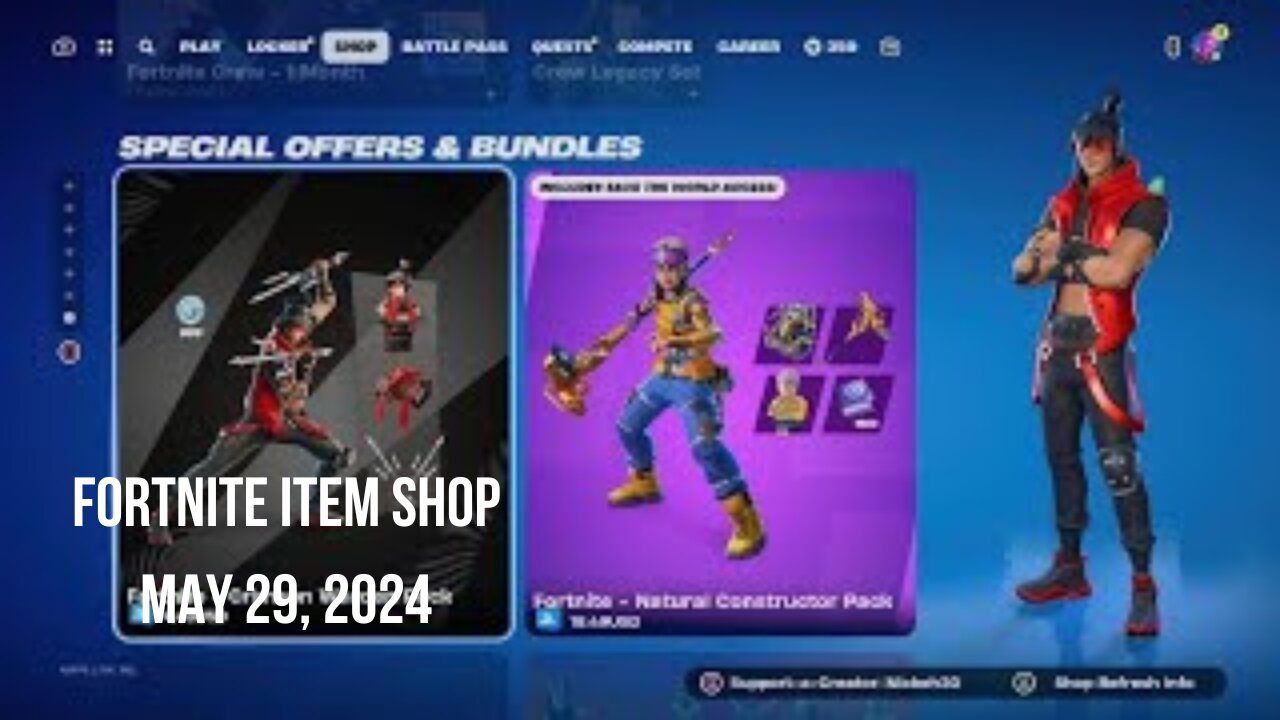 Fortnite Item Shop|May 29, 2024(*New* Packs)