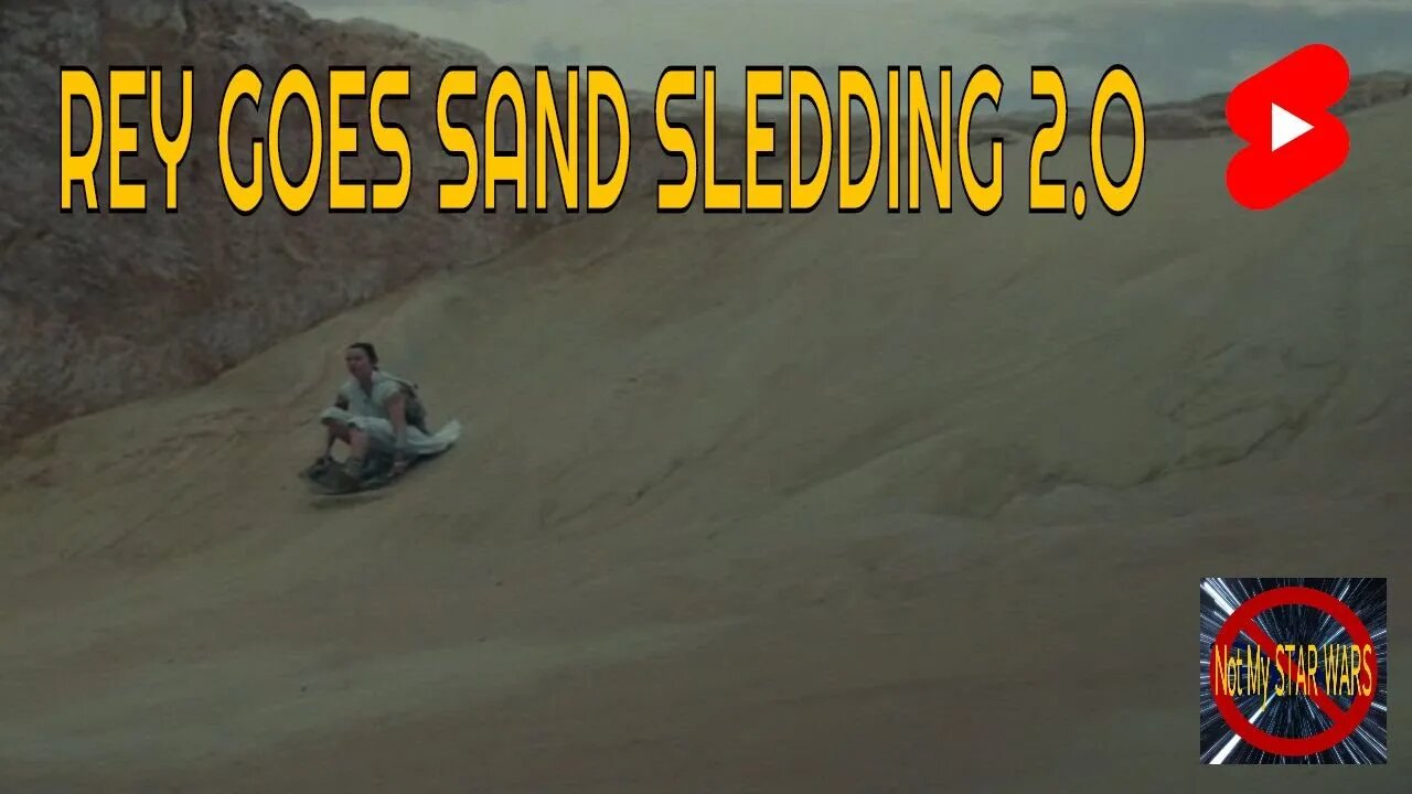 Rey Goes Sand Sledding 2.0 #Shorts #YouTubeShorts #ShortsYouTube