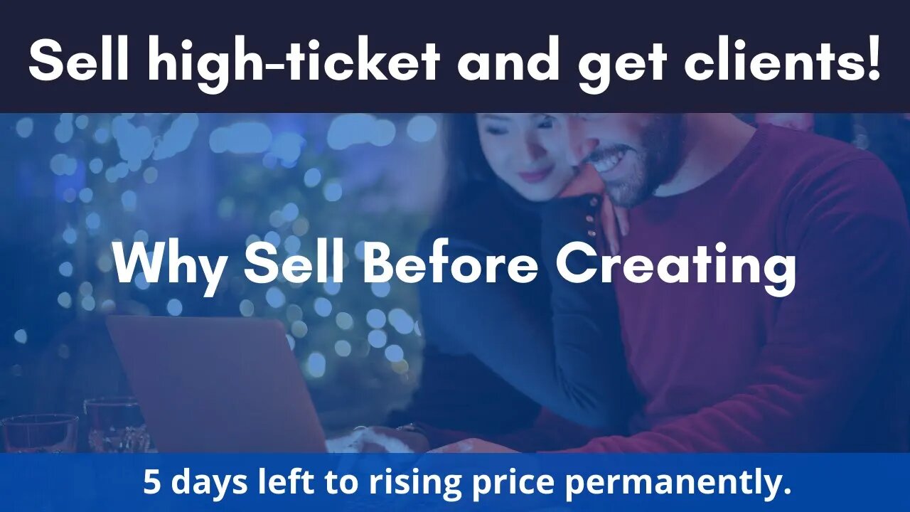 Why Sell Before Creating