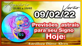 [Horóscopo do Dia] 09/02/2022 previsões astrais para todos os signos Dirce Alves [Quarta] #Novo