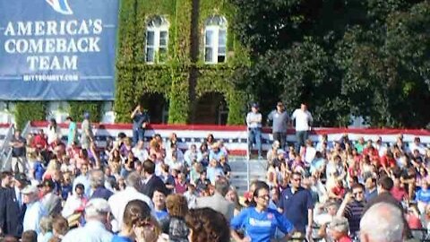 Crowd in stands Romney ryan st anselm 8 20 12