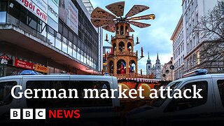 Car hits crowds at German Christmas market, leaving four dead and 68 injured | BBC News