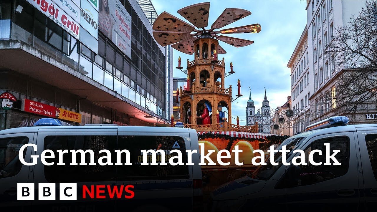 Car hits crowds at German Christmas market, leaving four dead and 68 injured | BBC News